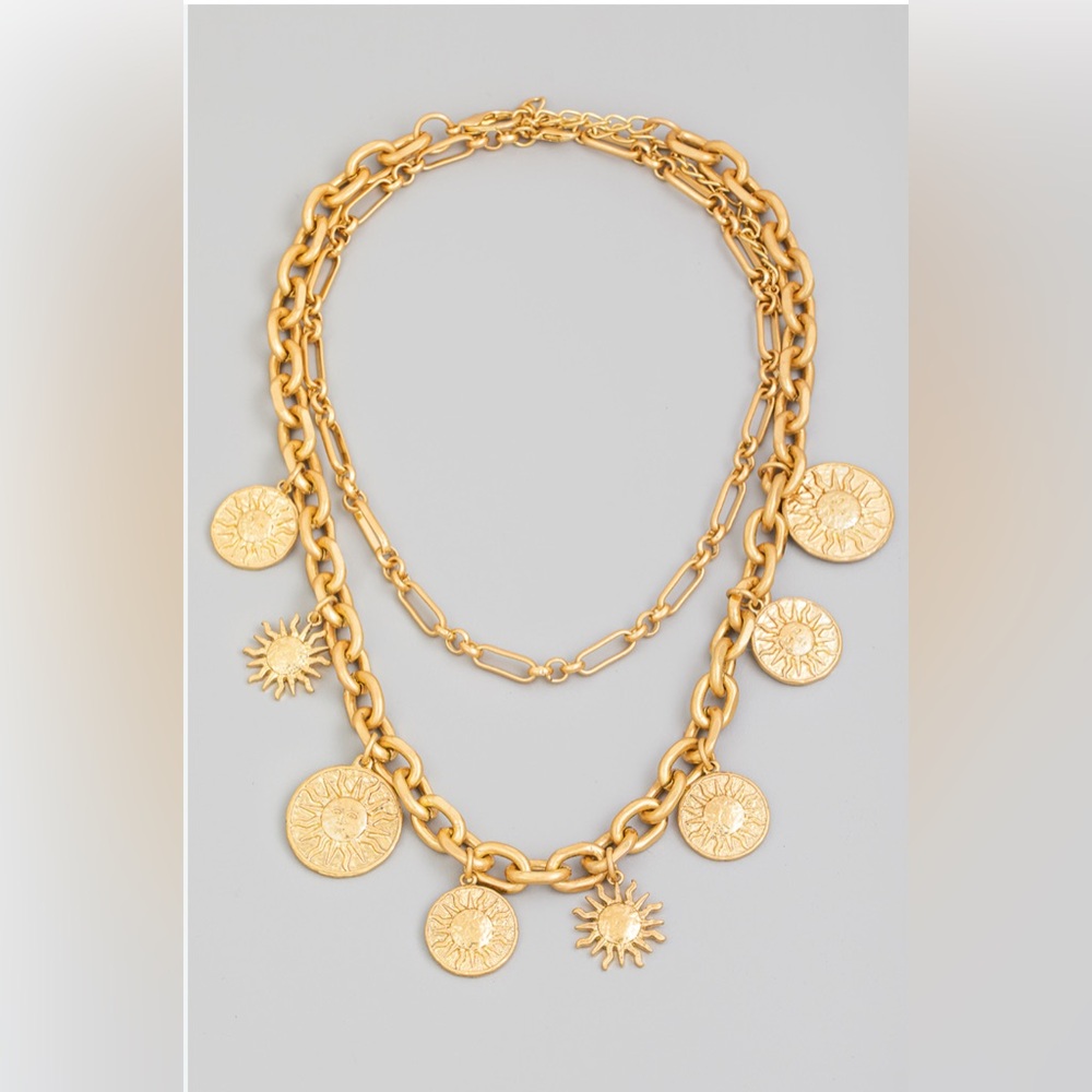 NWT- Zara-Sun Charm Necklace-BLOGGERS FAVE- SOLD OUT EVERYWHERE